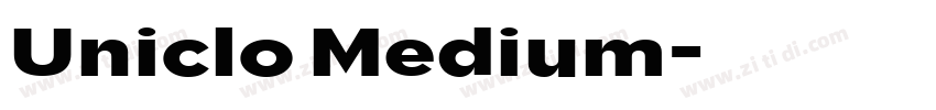 Uniclo Medium字体转换
